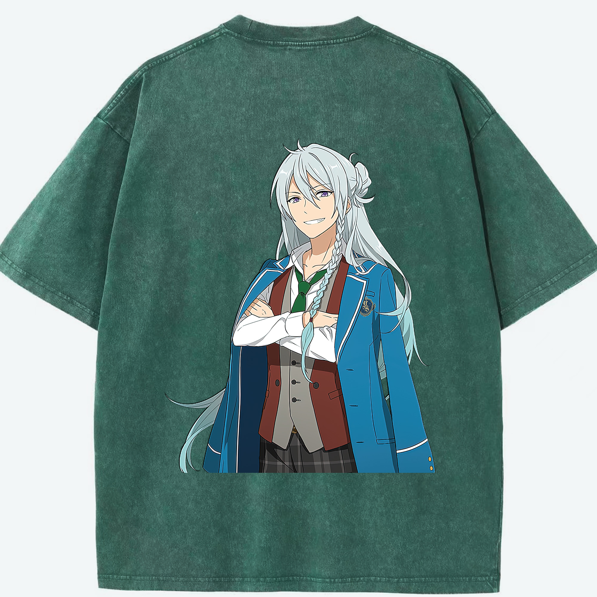 （画像用） あんさんぶるスターズ! Ensemble Stars 綿100% ヴィンテージ風 半袖Tシャツ（背面プリント）